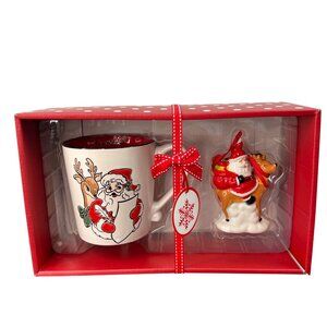 Spectrum Designz Oh What Fun Mug & Ornament Gift Set Santa Reindeer NIB